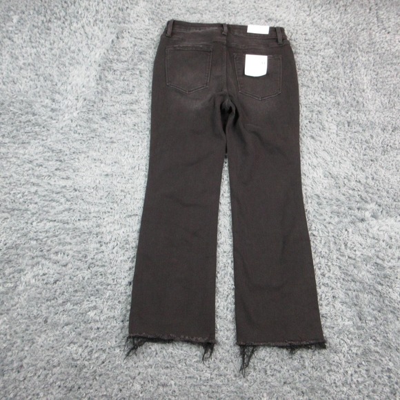 VERVET Jeans Womens 31 Black Bella High Rise Flare Frayed Hem 30x27* V2520N NWT - Picture 14 of 16